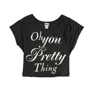 Scratch Womens Oh You Pretty Thing Graphic T-Shirt, Black, NWT
